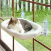 Cordless Cat Window Perch Solid Metal Frame 4 Strong Suction Cups Foldable Indoor Cat Hammock Wall Two Replaceable Beds for Pets