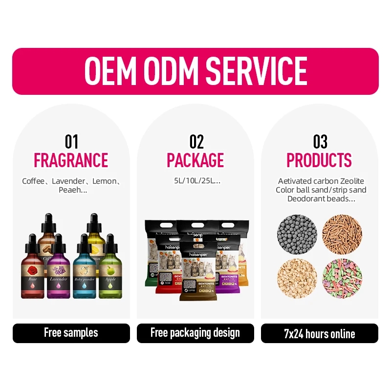 OEM ODM Catlitter Factory Wholesale Customized Fragrances Broken Ball Shaped Clumping Cat Litter Sand