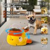 ZMaker New Yellow Duck Shaped 2-in-1 Dog Slow Feeder Puzzle Toy Dog Interactive Treat Dispenser Toy Slow Feeder Toy