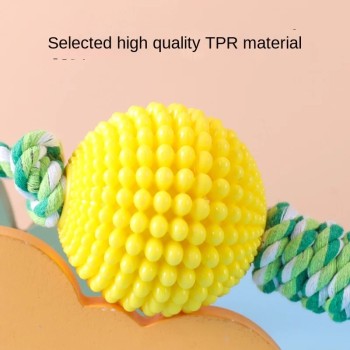 Pet Toys TPR Sound Corn Ball Knot Dog Molar Teeth Cleaning Puppy Toy Ball 90g Small Dog