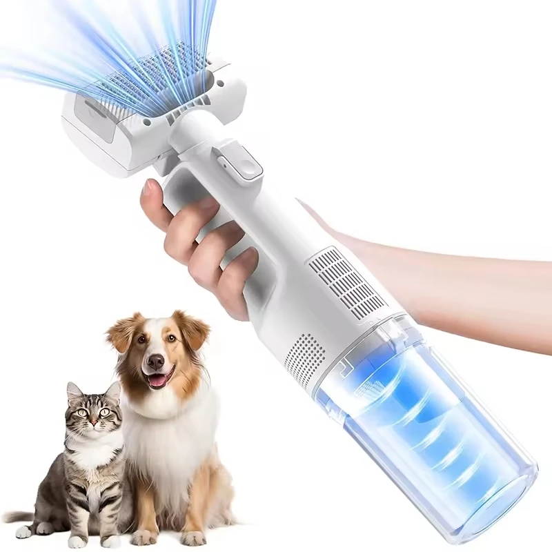 Wireless Portable Electric Dog Pet Brushes Comb Grooming Hair Removal Vacuum Cleaner Dog Vacuum Grooming Dog Grooming Vacuum Kit