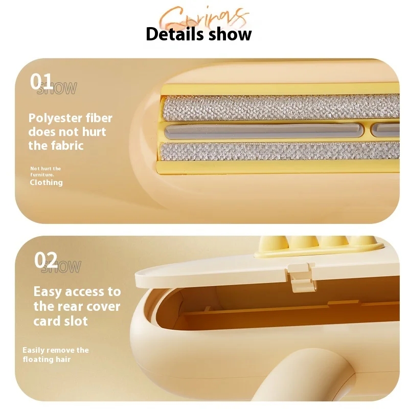Small Duck-Shaped Efficient Double Sided Animal Portable Lint Pets Hair Removal Roller Clean Tool 2025