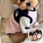 Letter Fleece Dog Clothes Winter Warm Vest  Sleeveless Button Clothe Teddy Chihuahua Embroider Fleece Suit Dog Parts Pet Product